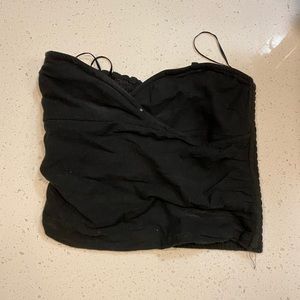 BLACK FREE PEOPLE STRAPLESS TOP